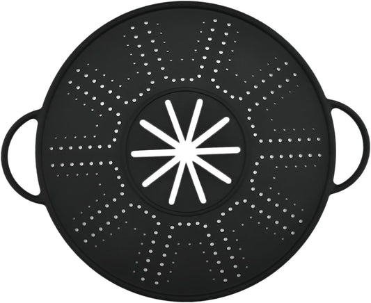 Silicone Spill Lid, Boil-Over, Silicone Splatter Screen for Soup Pot, White