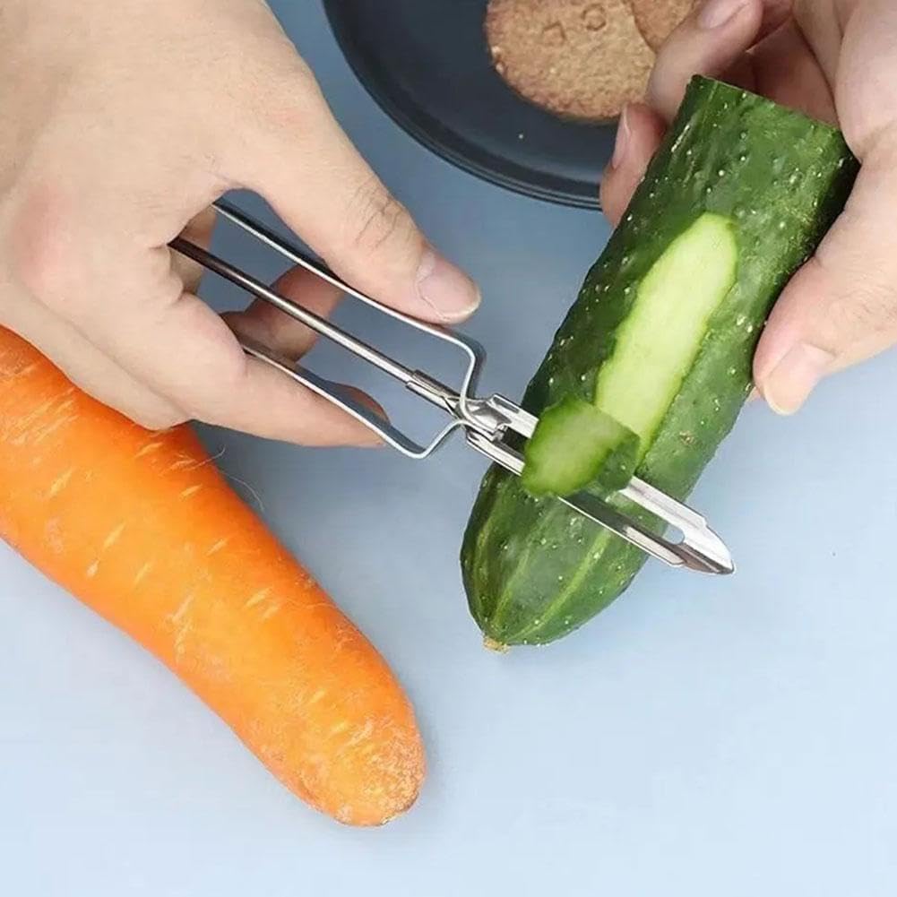 2Pcs Stainless Steel Rotary Peeler Multi-function Peeling Knife,potato Carrot Hand Peeler Food Fruit Vegetable Cutter Kitchen Tools,Home Outdoor Peelers Kitchen Utensils and Gadgets