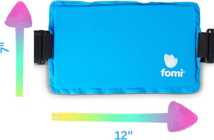 Premium Hot Cold Gel Bead Ice Pack by FOMI Care | Cool Compress for Lower Back, Shoulder, Knee, Bicep, Stomach | Coccyx, Sciatica, Tailbone Pain Relief | Flexible, Reusable Heating Pad | (Blue)
