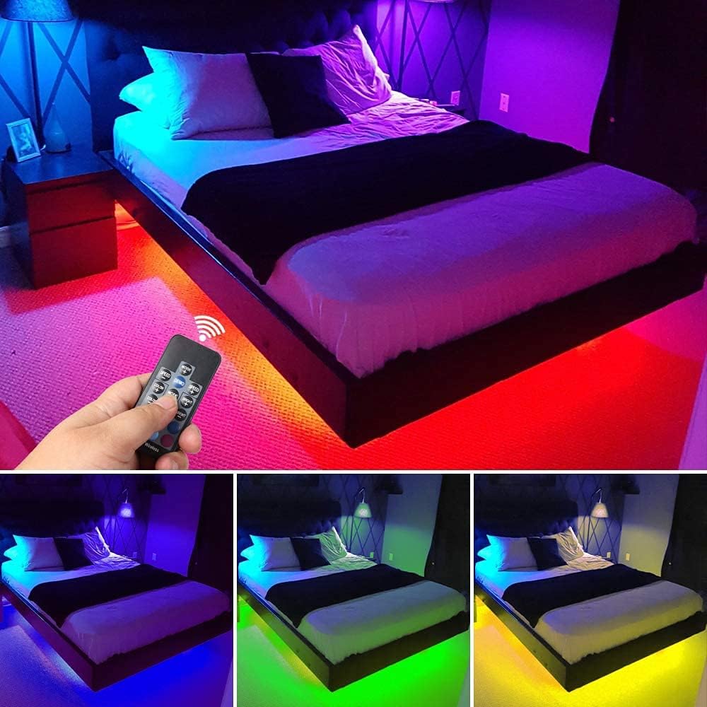 5 Feet Motion Activated Strip Lights, Plug-in LED Night Lights Waterproof for Bed, Kitchen, Stair (Warm White)