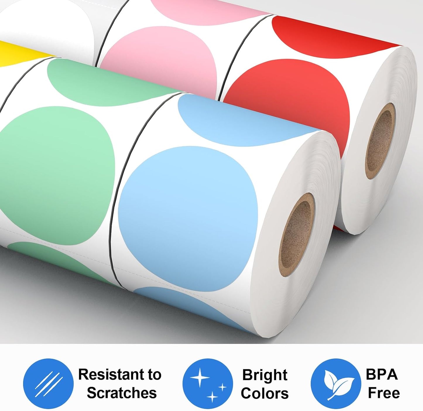 1600 PCS, 3/4" Color Round Dot Stickers, 10 Colors-20 Sheets | Circle Color Coding Blank Labels for Kids/Office/Classroom, Easy Peel, Ideal in Garage/Yard Sale Price self-adhesive Labels
