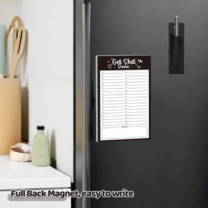 Thboxes 2 Pack Grocery List Magnet Pad for Fridge, 120 Sheets, Pen Holder | 4.5x7.5In Magnetic Grocery List Pad for Fridge, Full Back Shopping Checklist, Notepad for Kitchen, Home Office, Parents, Kids