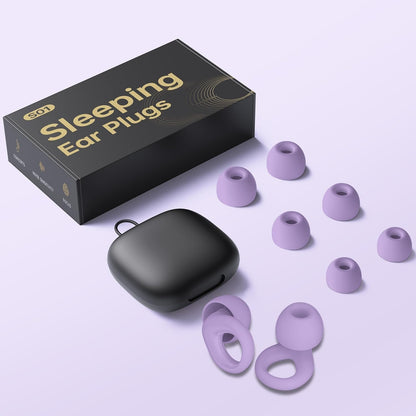 Ear Plugs for Sleeping Deep Focus, Travel, Snoring, 30dB Noise Reduction | Reusable Silicone Earplugs, Noise Cancelling, High Fidelity Hearing Protection, Black