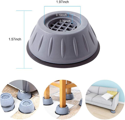 Mwellewm Anti Vibration Pads for Washing Machine Shock and Noise Reducing Washing Machine Support Anti Slip Vibration Rubber Washing Machine Feet Dryer Washer Vibration Stabilizer(1.7D x 0.16 H)