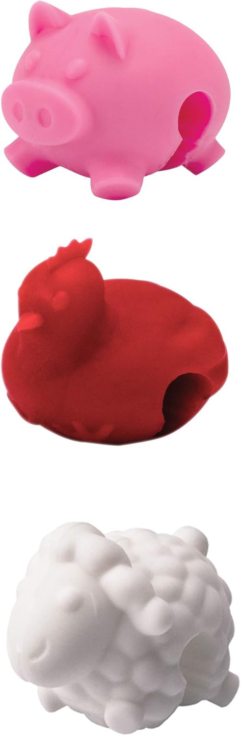 Tovolo, Lid Lifter Silicone Farm Animals Set of 3