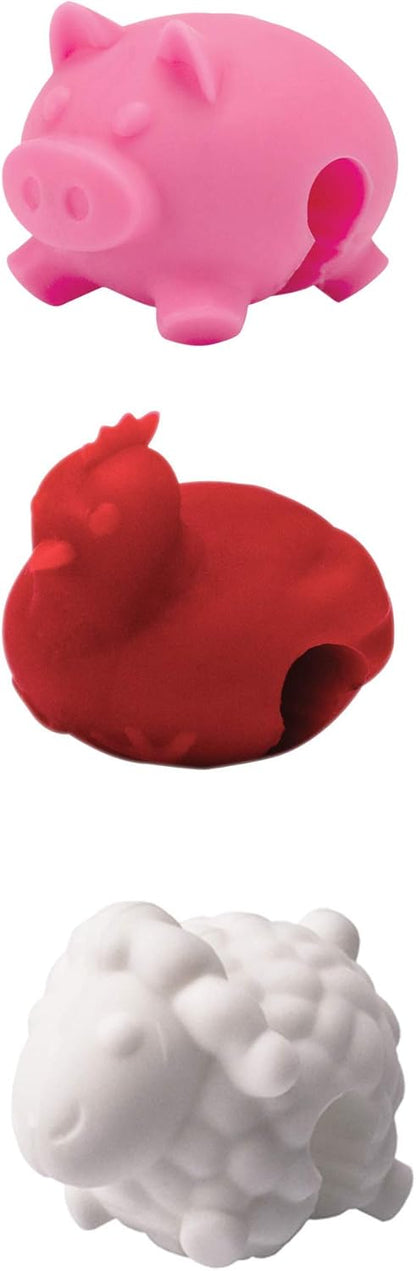 Tovolo, Lid Lifter Silicone Farm Animals Set of 3