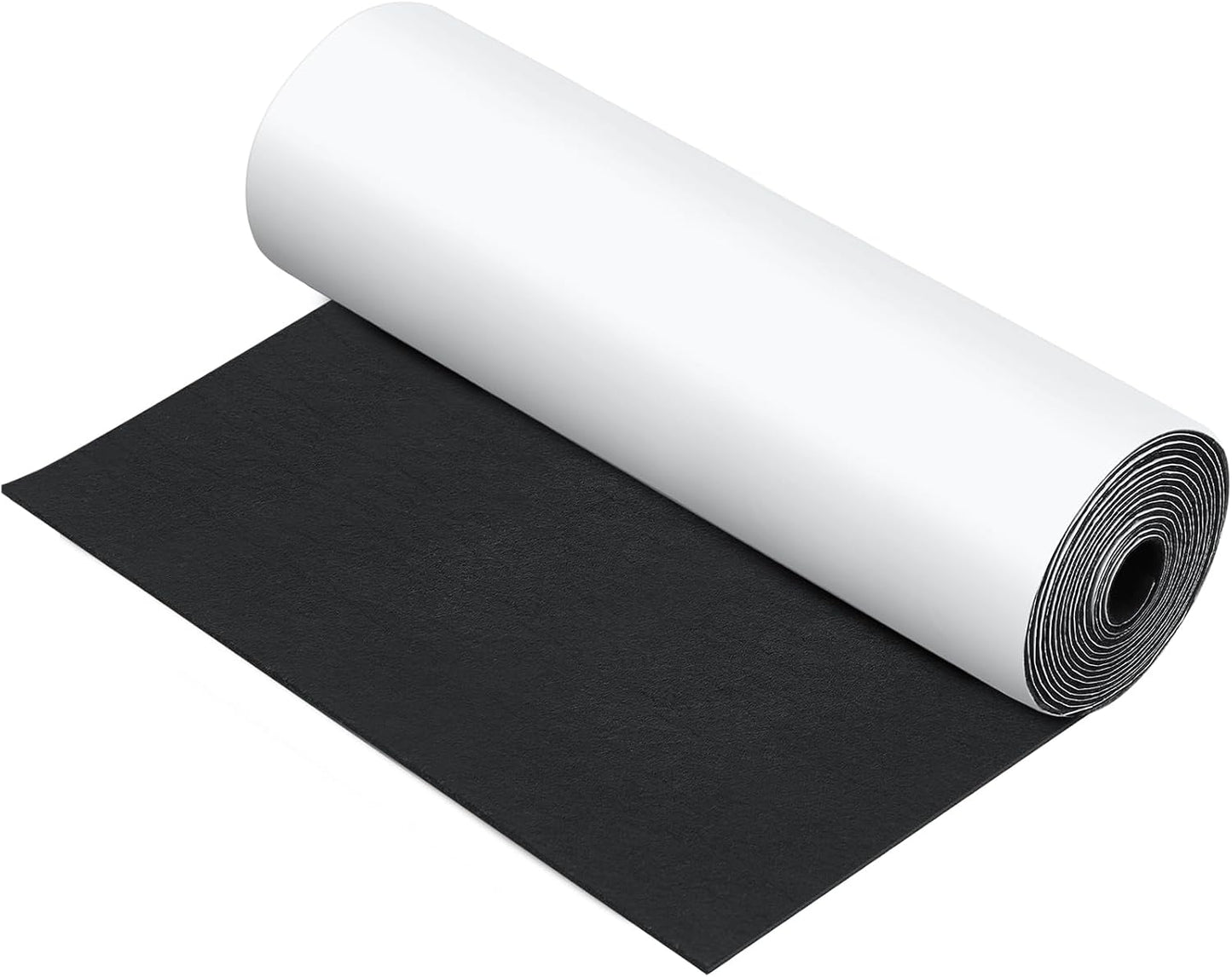 Fullhawl Large Felt Furniture Pads 8 x 60 Inch Non Slip Self Adhesive Heavy Duty Cuttable Strip Roll Felt Sheet Tape for Protecting Hardwood Floors Chair Wall, White