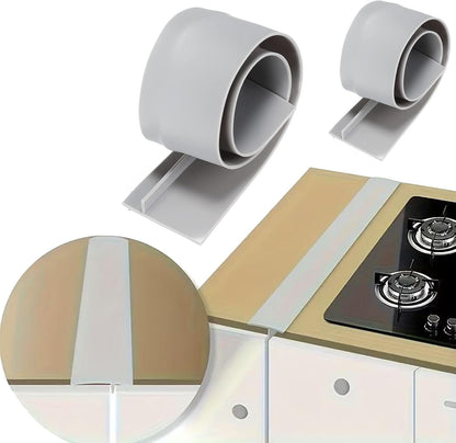 2 Pack Flexible Kitchen Stove Gap Covers, Silicone Gap Fillers(White,25in) | Between Counter and Stovetop,Washer, Oven, Dryer, Easy to Wipe, Food grade silicone material