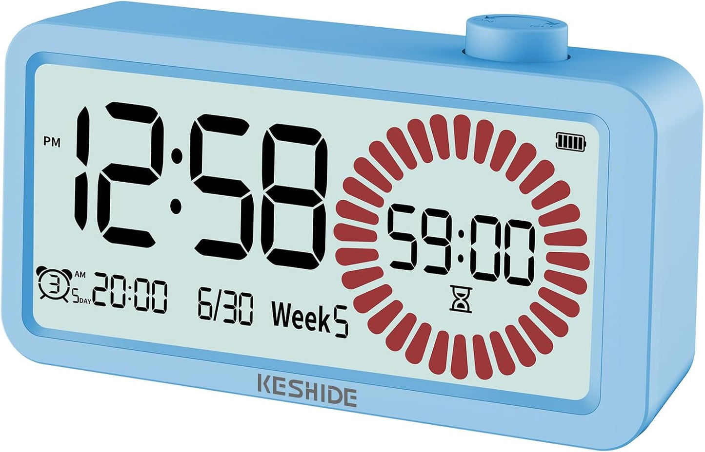 Visual Timer for Kids and Adults with Alarm Clock,LCD Digital 60-Minute Countdown Timer Time Management Tool for Home, School, or Work