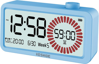 Visual Timer for Kids and Adults with Alarm Clock,LCD Digital 60-Minute Countdown Timer Time Management Tool for Home, School, or Work