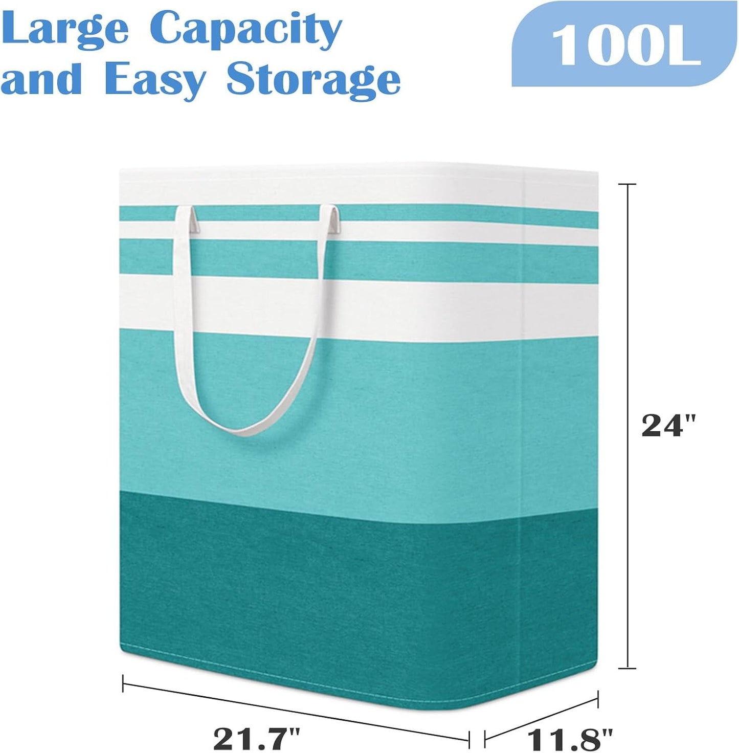 BlissTotes 3-Pack Laundry Basket, Collapsible Laundry Hamper, Grey, 75L | Laundry Clothes Hamper, Hampers for Bedroom, Freestanding Hamper with Handles, Clothes Laundry Basket