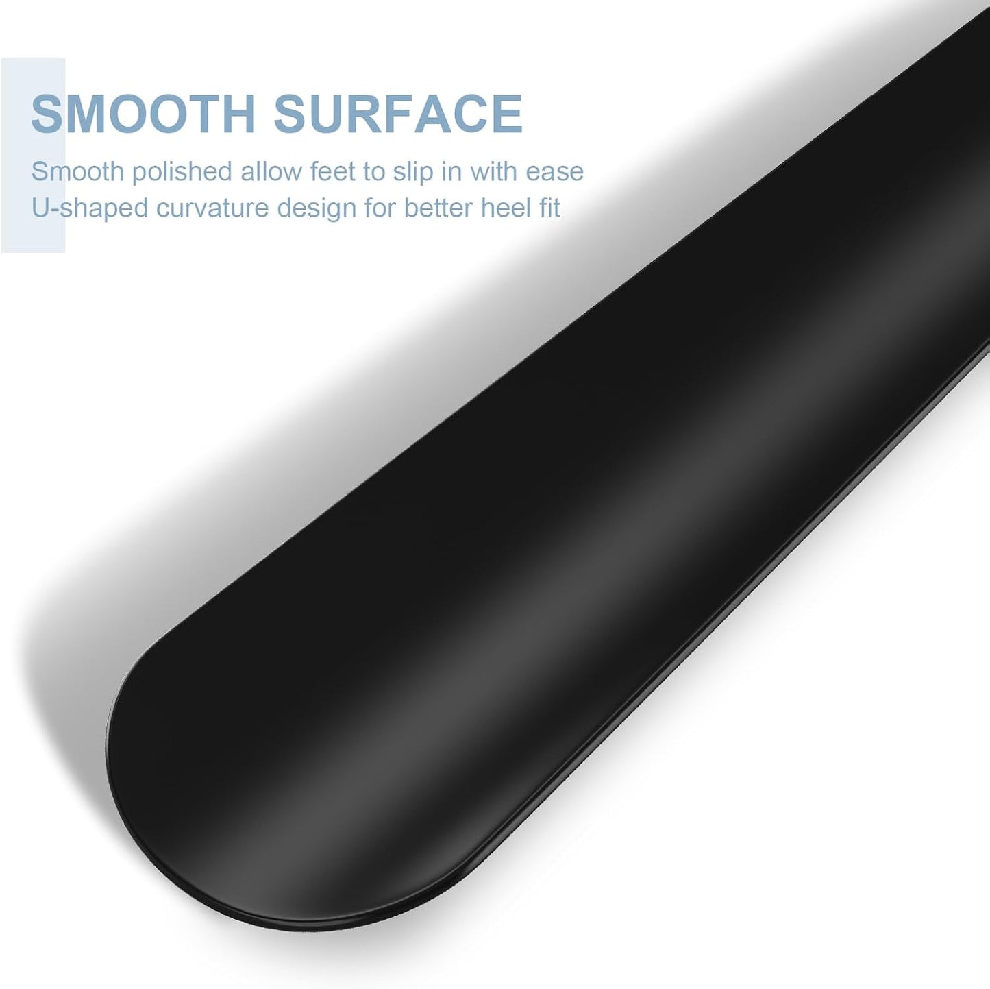 16.5 Inch Long Handle Shoe Horn for Seniors Men Women Kids, Metal Shoe Horns for Boots