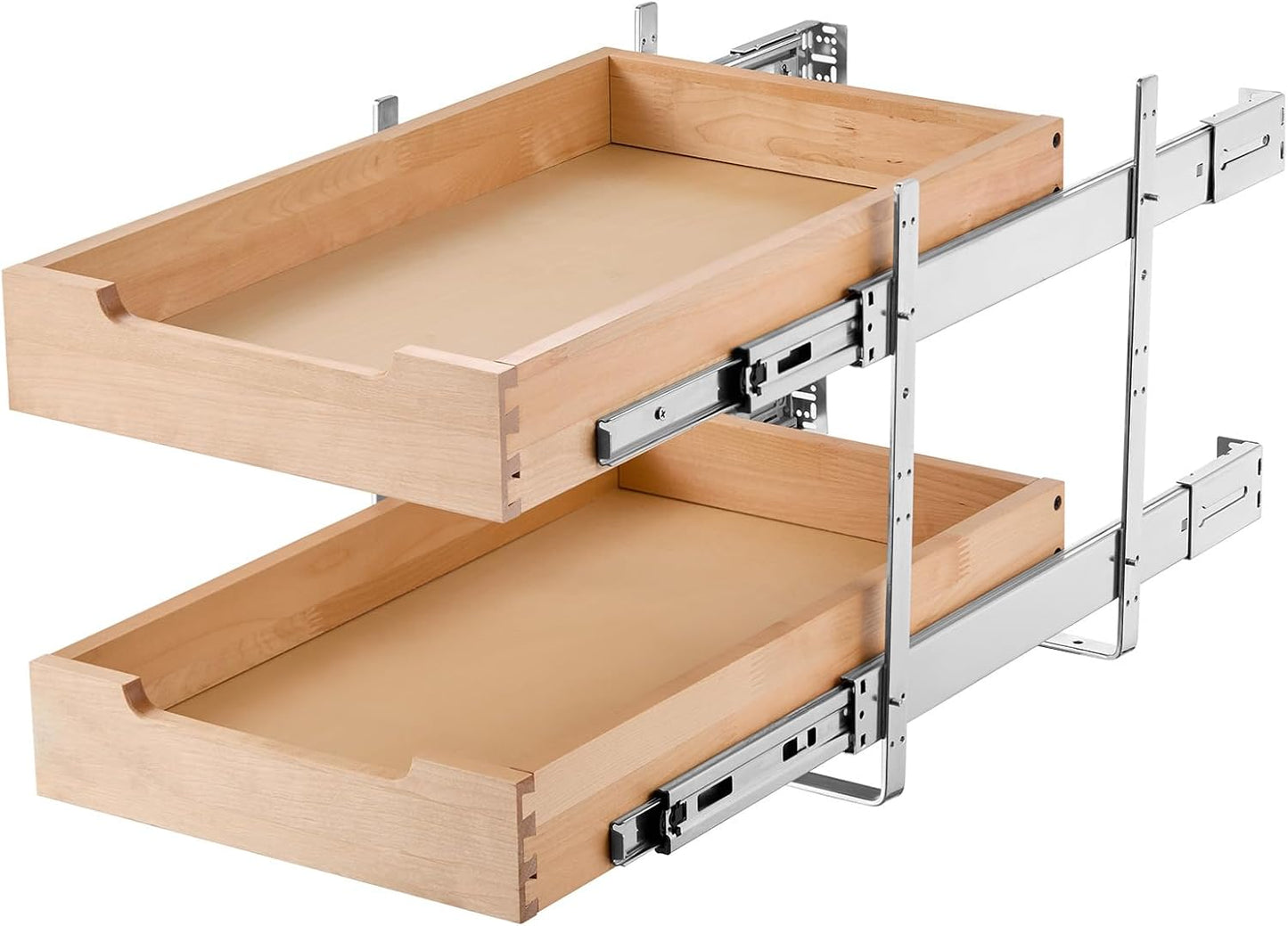 VEVOR Pull Out Cabinet Organizer, 14"W x 21"D Cabinet Drawer, Soft Close Slide out Shelf, Heavy-Duty Sliding Wood Drawer, Bottom Mount Size（14.5"W x 23"D）and Side Mount Size（15"W x 23"D） | Heavy-Duty Sliding Shelf with Bottom or Side Mounting for