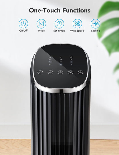 GoveeLife 36 in. Black Tower Fan for Bedroom, 5 Modes 8 Speeds up to 25ft/s
