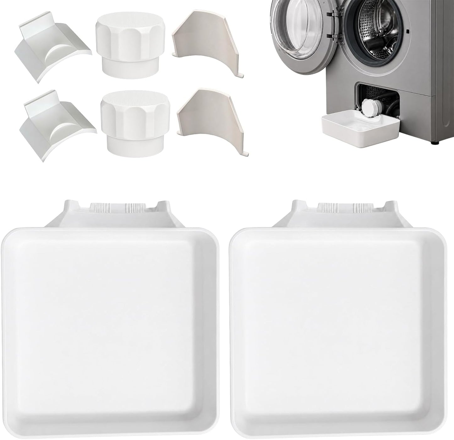 Universal Front-Load Washing Machine Drain Pan，1Pc | Washing Machine Drain Tray, Leak-Proof Water Catch Drainage Tray, Easy Installation for Basements, Apartments, Mobile Homes