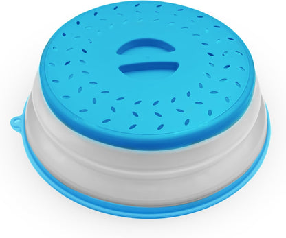 Microwave Splatter Cover 10.5” - Foldable Silicone Microwave Cover for Food | Splatter Covers the Dish and Plate - Durable Silicone Microwave Food Cover Lid With Vents for Microwave Splatter Protection