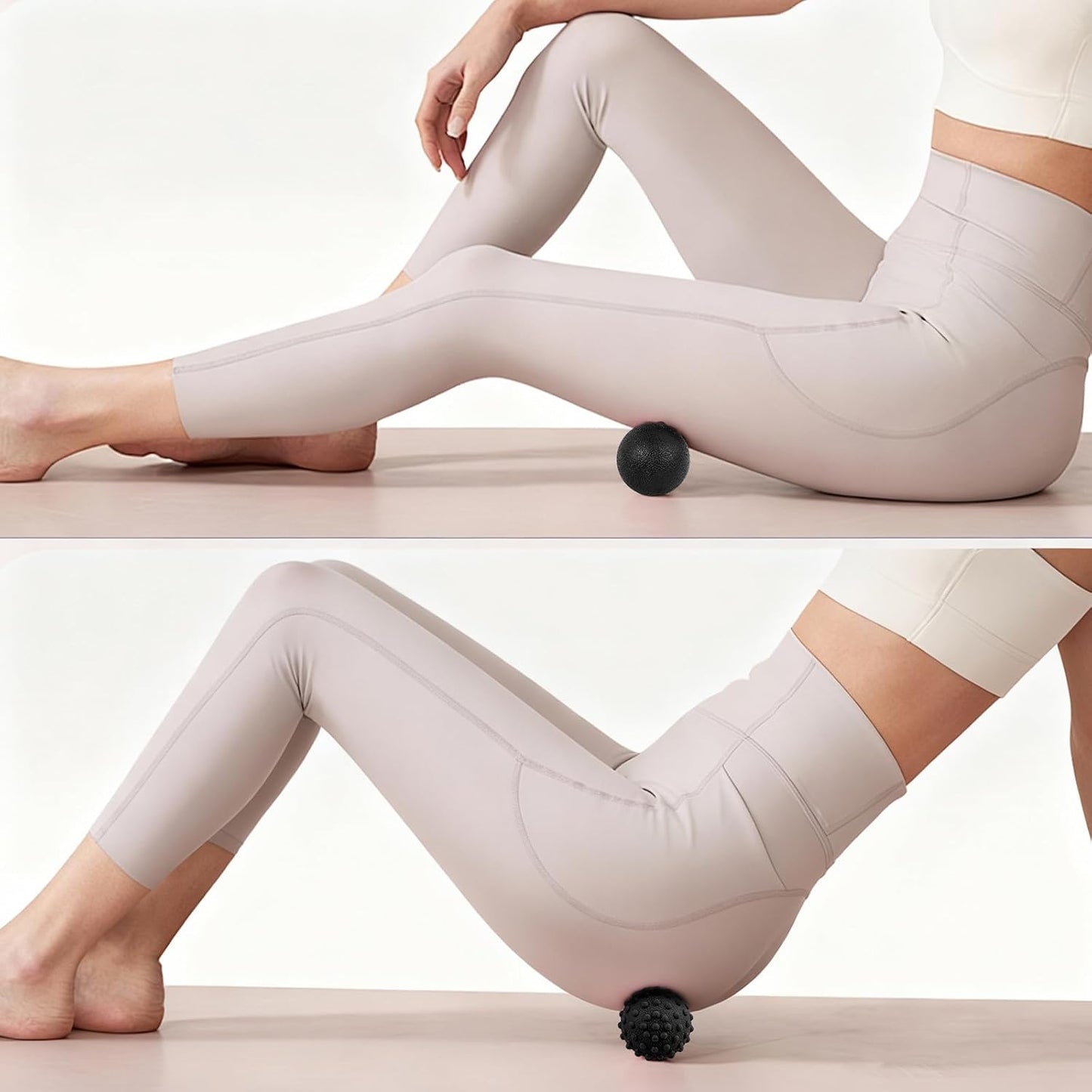 WOVTE Massage Lacrosse Ball Therapy for Sore Muscles Myofascial Release | Shoulders, Neck, Back, Foot, Body, Deep Tissue, Trigger Point, Muscle Knots, Yoga