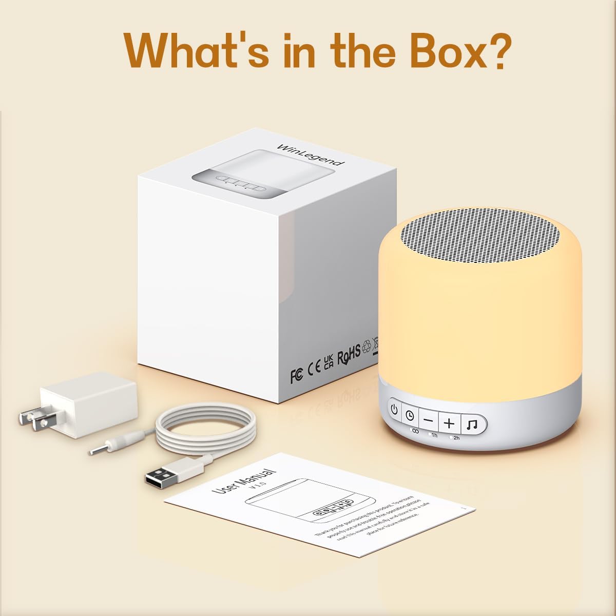 Easysleep White Noise Sound Machine with 30 Sounds 12 Night Light 32 Volume 3 Timers Portable Sleep Sound Machine for Office Travel Noise Canceling Lullaby & Rain Sound for Baby Kids Adults