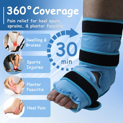 King Mills Ice Ankle Wrap, Plantar Fasciitis Ice Pack, Foot & Heel Relief
