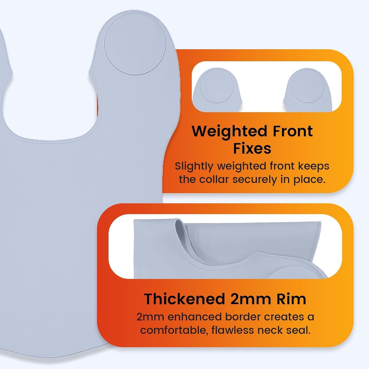 Wokyo Silicone Hair Cutting Collar, Non-slip Hair Cutting Mat Haircut Cape Catcher Neck Wrap Guard Neck Fitting Accessories