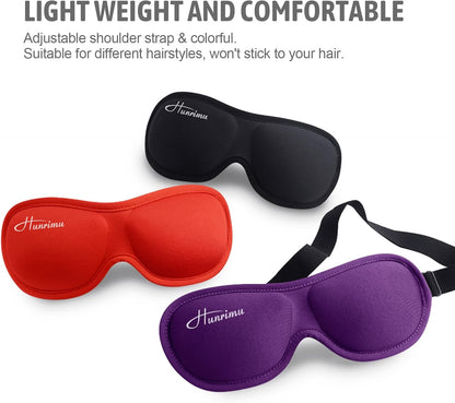Sleep Eye Mask for Women Men, Eye Covers for Sleeping, 3D Sleep Mask for Travel Yoga Nap (Black)