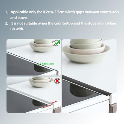 Silicone Stove Counter Gap Cover, 25 inch Kitchen Gap Filler Cover, Black | Black, 63cm/25", Heat Resistant, Machine Washable, Cuttable, Oven Gap Seals Spills Strip for Stovetop and Countertop