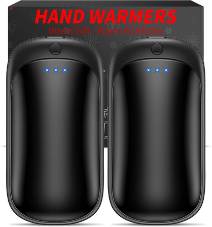 Lerat 2 Pack Hand Warmers Rechargeable, Portable Electric Hand Warmers Reusable, Portable Pocket Heater, Gifts for Men Women Kids, Hunting, Golf, Camping Accessories