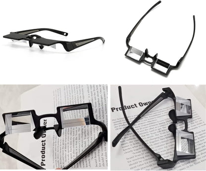 CHANGAR Prism Glasses Light-weight Lazy Glasses Horizontal Reading Spectacles 90° Vision Neck Protection Prism Glasses for Bedridden Lying Down Reading and Watching TV/Mobile Phone in Bed