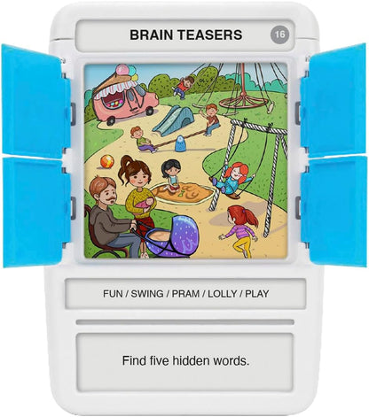 Logos Travel Game - Guess 100 Logos | Flash Cards with Slide Reveal Case | Card Game, Gift, Stocking Stuffer | Hours of Fun for Kids and Adults | Ages 6+