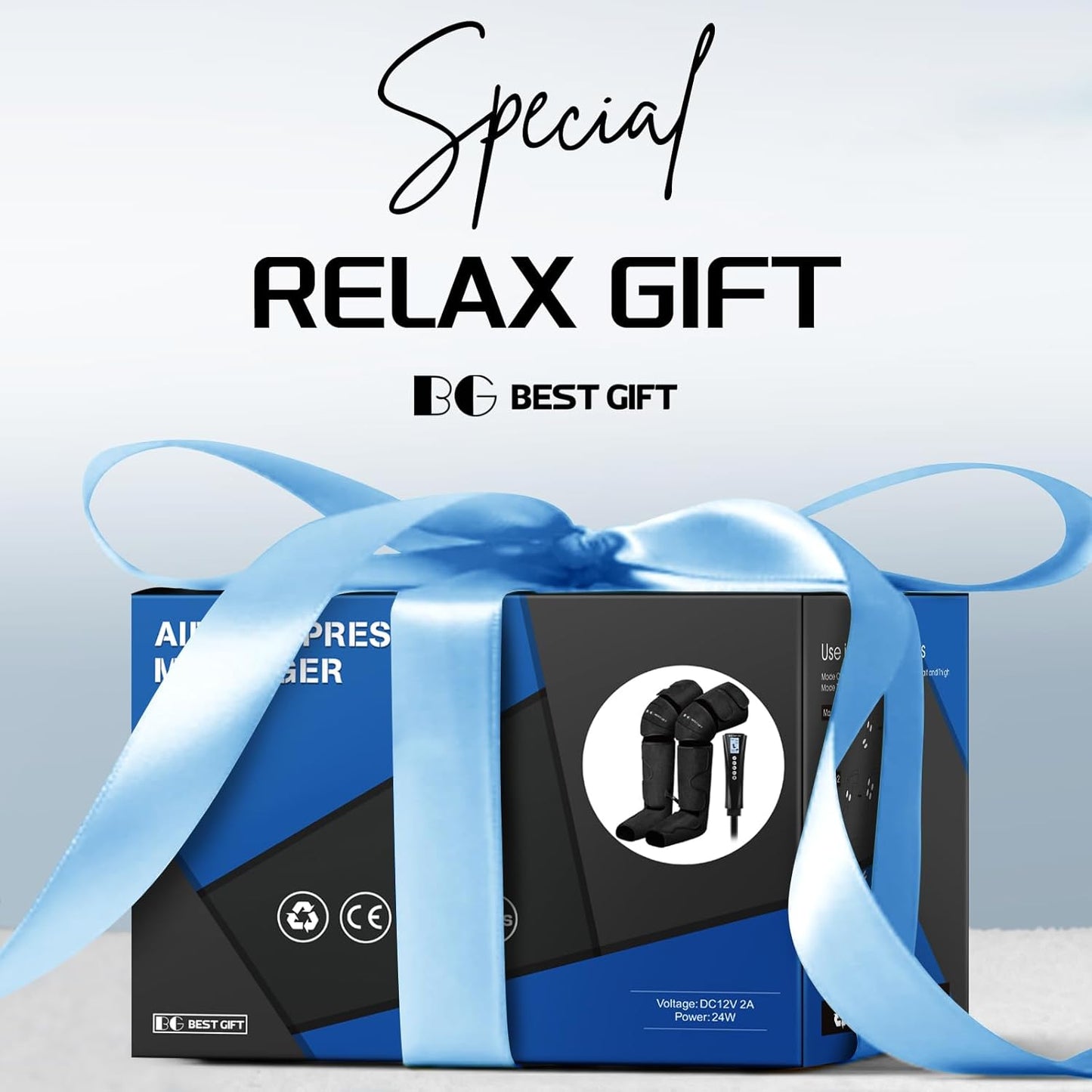 Fathers Day Dad Gifts for Husband, Men, Mom, Wife, Women, Her Him, Mothers Day, Christmas, Valentines Day Air Compression Massager with Heat for Comprehensive Leg and Foot Therapy, Helpful for Relax