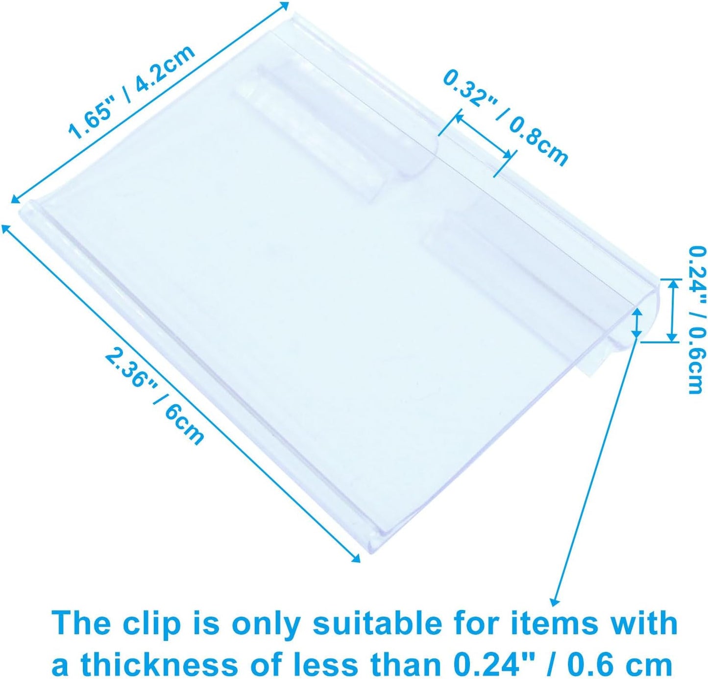 Basket Labels Clip On, 30pcs, Plastic Wire Shelf Holder | 30pcs 6X4CM Label Inserts, For Storage Bins, Basket, 2.36IN*1.57IN
