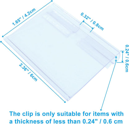 Basket Labels Clip On, 30pcs, Plastic Wire Shelf Holder | 30pcs 6X4CM Label Inserts, For Storage Bins, Basket, 2.36IN*1.57IN