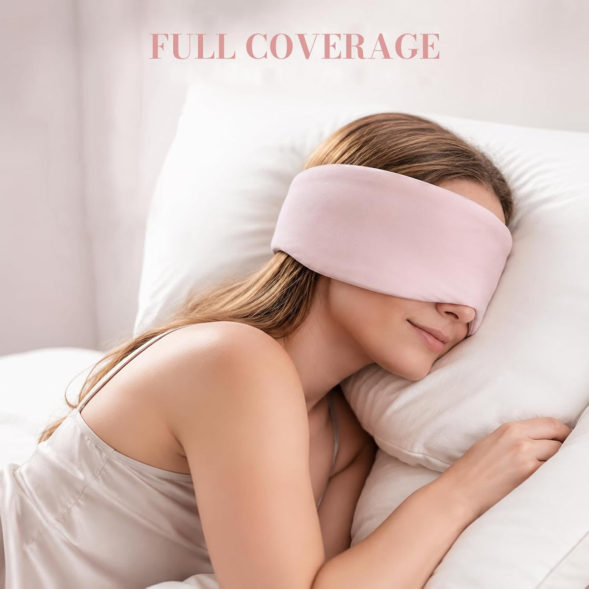 Sleep Mask for Women Men, Reversible Eye Mask Sleeping with Cozy & Cooling Sides, Adjustable Velcro Band, Blackout Face-Hugging Padded Eye Cover for Sleeping Travel Office, Grey/White