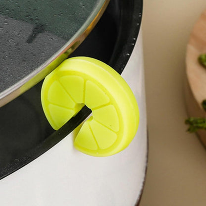 Pot Lid Lifter Heat Resistant Spill Proof Silicone Holder | Pot Lid Overflow Stopper for Soup Cooking Stewing Simmering