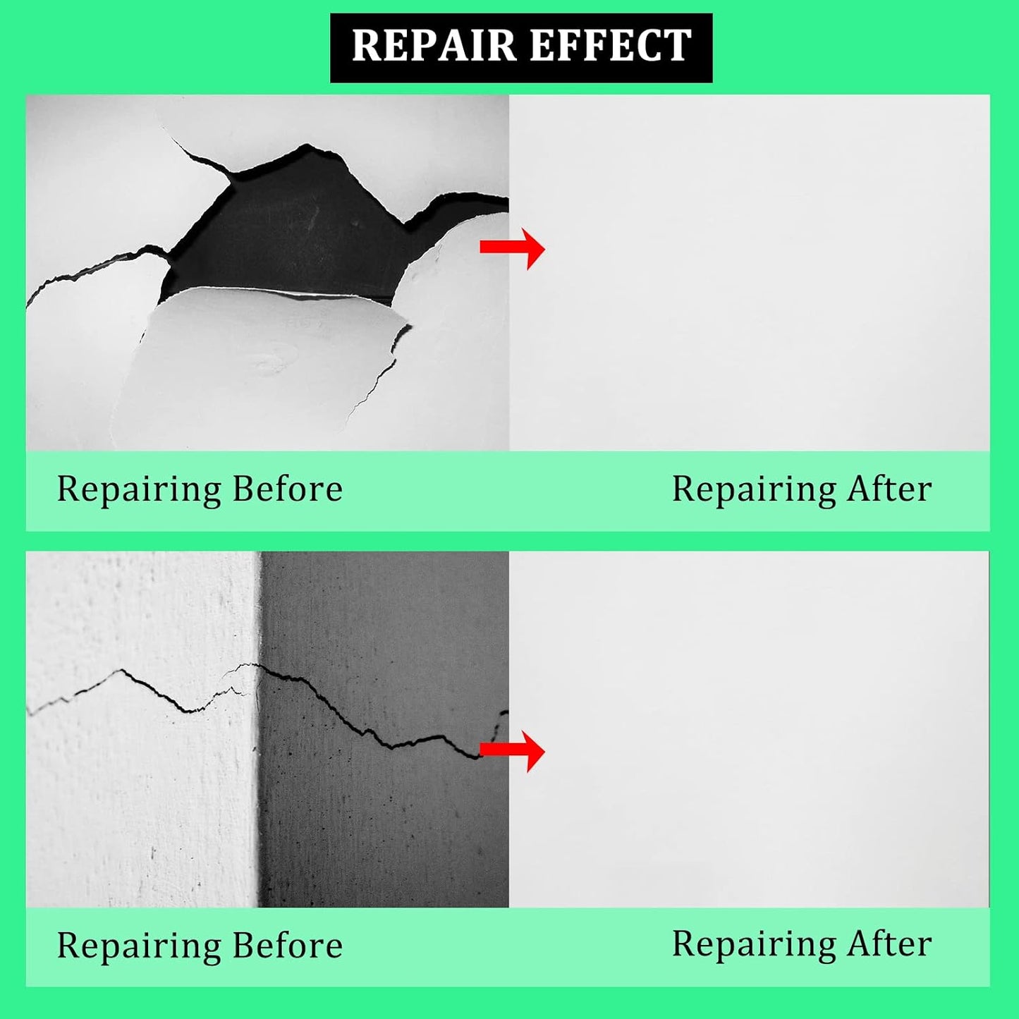 13 Pack 2 Inch Drywall Patch Repair Kit | Dry Wall Patch Kits, Hole Repair Patch for Ceilings Dry Wall, Comes with Scraper and Sandpapers