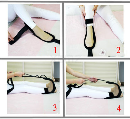 Foot and Calf Stretcher for Plantar Fasciitis, Achilles Tendonitis, Heel Spurs, Drop Foot, Leg Hamstring Stretcher Ankle Stretch Bands, Yoga Stretching Strap for Improve Strength, Pain Relief (1)