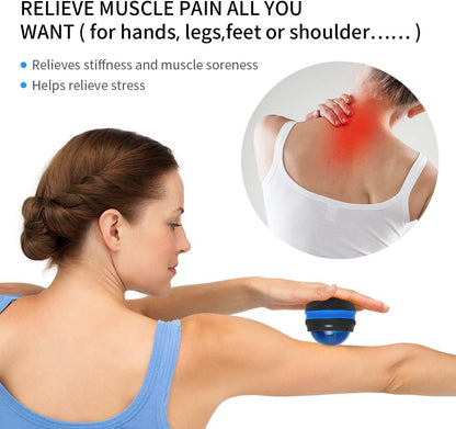 Coolrunner Massage Ball, 2-Pack Handheld Manual Roller Massager | Self Massage Therapy and Relax Full Body Tools, For Sore Muscles, Shoulders, Neck, Arms, Legs, Back, Foot, Body