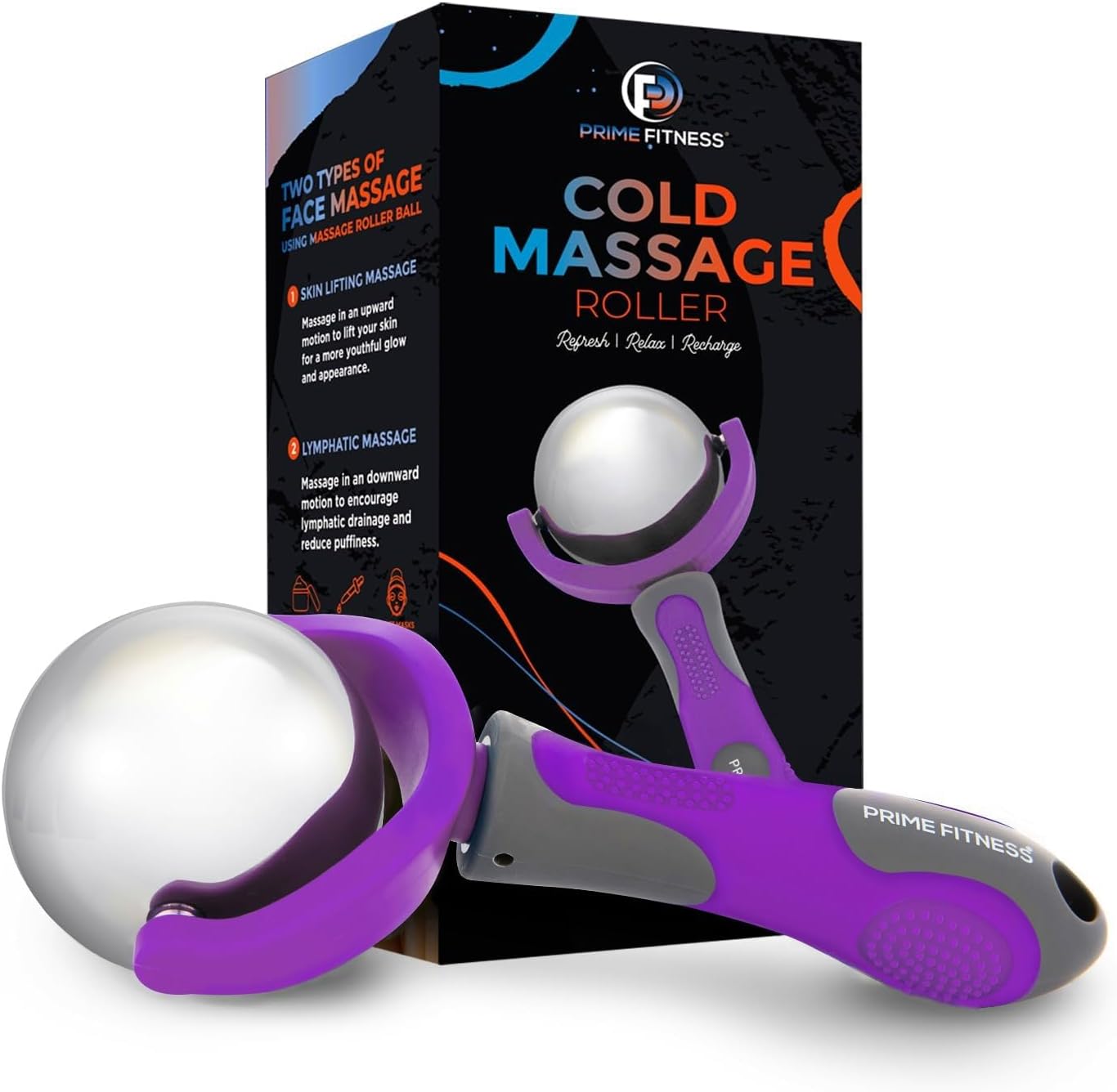 Cold Massage Roller Ball | Cold Therapy | Ice Roller Ball with Handle | cryo Stick | Relieve Muscle Pain (Green)