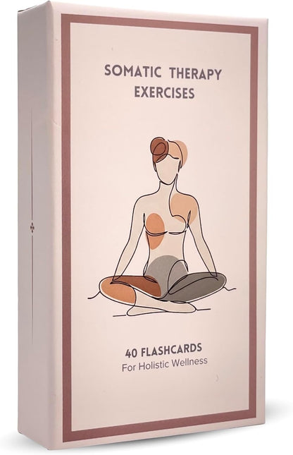 40 Somatic Therapy Exercise Cards - Mindfulness and Coping Skills Cards for Anxiety and Stress Relief | Emotional Healing, Grounding and Meditation Tool for Body Awareness | Perfect Self-Care Gift