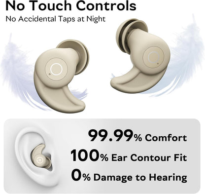 OHAYO Sleep Earbuds Bluetooth 6.0 Noise Cancelling Headphones for Side Sleepers No Touch Control Tiny Sleeping Ear Buds