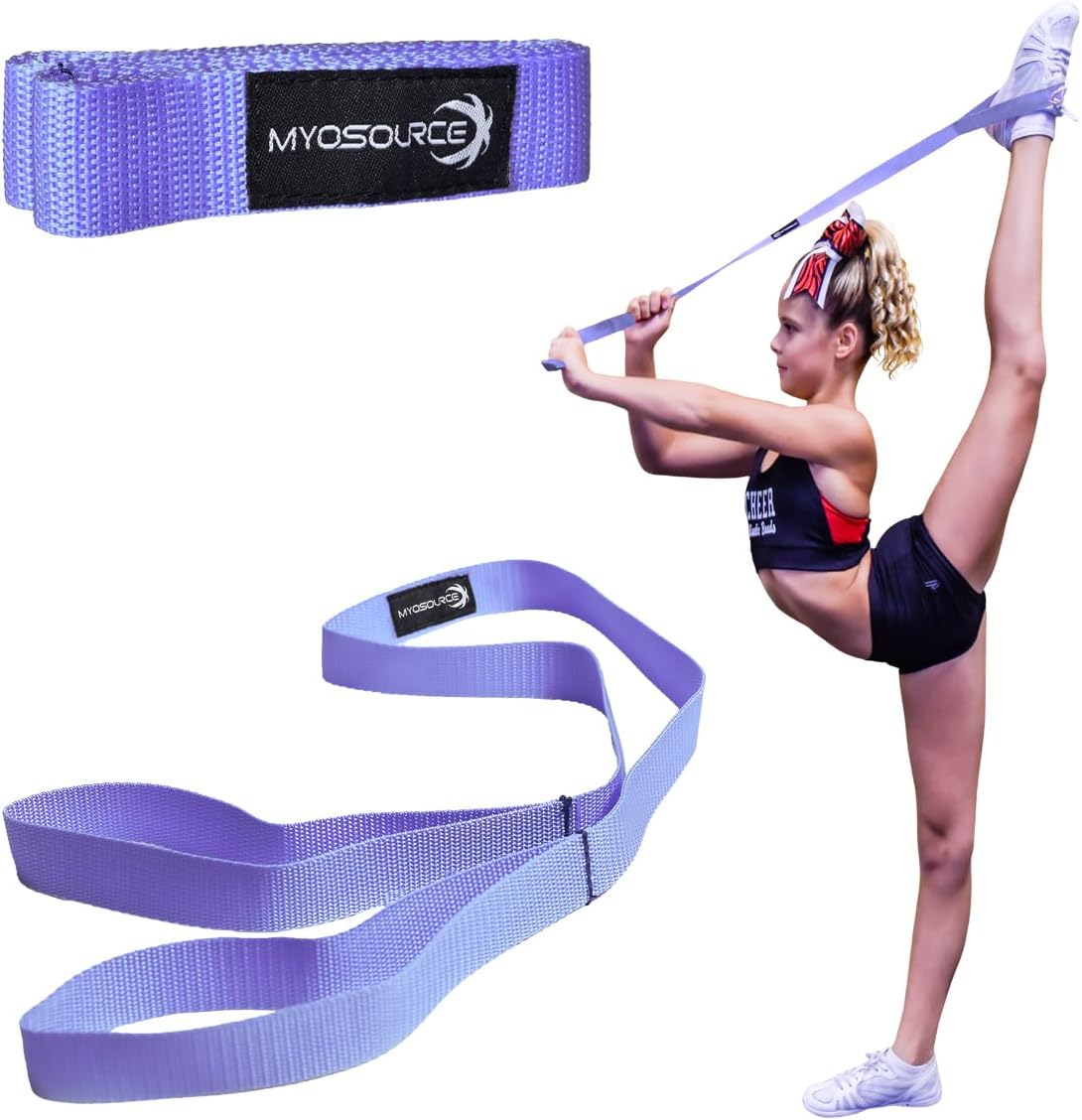 Cheerleading Flexibility Stunt Strap - Improve Stretching and Stunts for Cheer Dance Gymnastics & Physical Therapy – Stocking Stuffers Present for Kids Girls Adults - 12 Colors