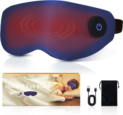 Heated Eye Mask for Dry Eyes, Cordless Sleep Mask with Warm Compress