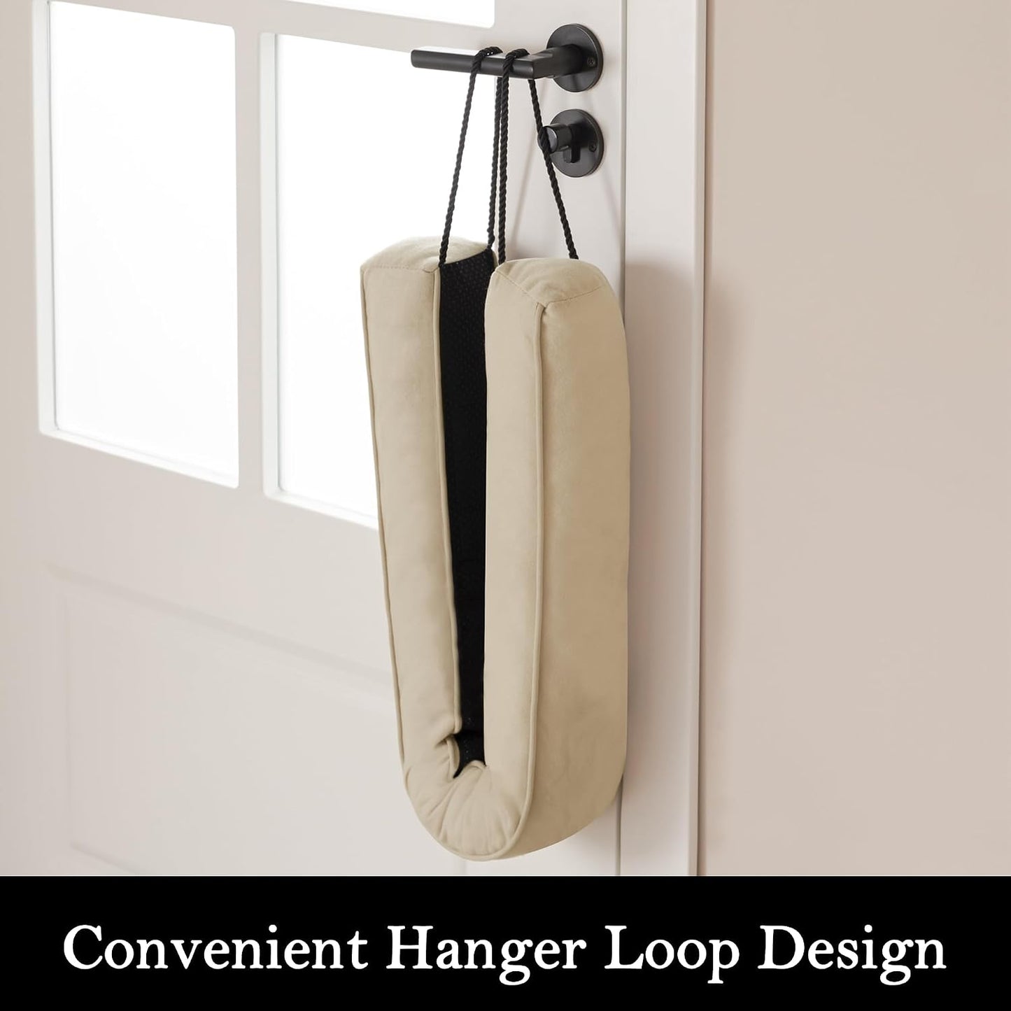 Door Draft Stopper, Removable Washable Cover, 38", Gray | Weighted Gap Filler, Blocks Hot and Cold Air, All-Season Seal, Easy Install, Noise & Wind Blocker, Home Essentials