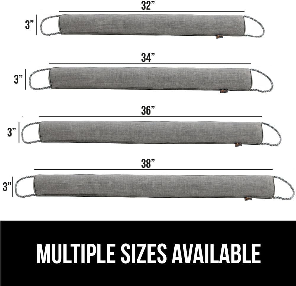 GORILLA GRIP Door Draft Stopper for Bottom of Doors, Cold Air Insulation Sweep, Weather Stripping Seal Noise, Soundproofing, Warmth Sealer, Easy Install Gap Filler, Home Essentials, 32 Inch, Gray
