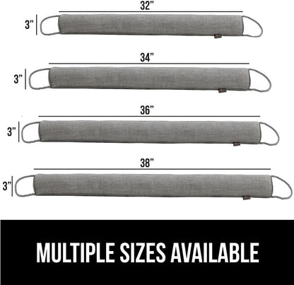 GORILLA GRIP Door Draft Stopper for Bottom of Doors, Cold Air Insulation Sweep, Weather Stripping Seal Noise, Soundproofing, Warmth Sealer, Easy Install Gap Filler, Home Essentials, 32 Inch, Gray