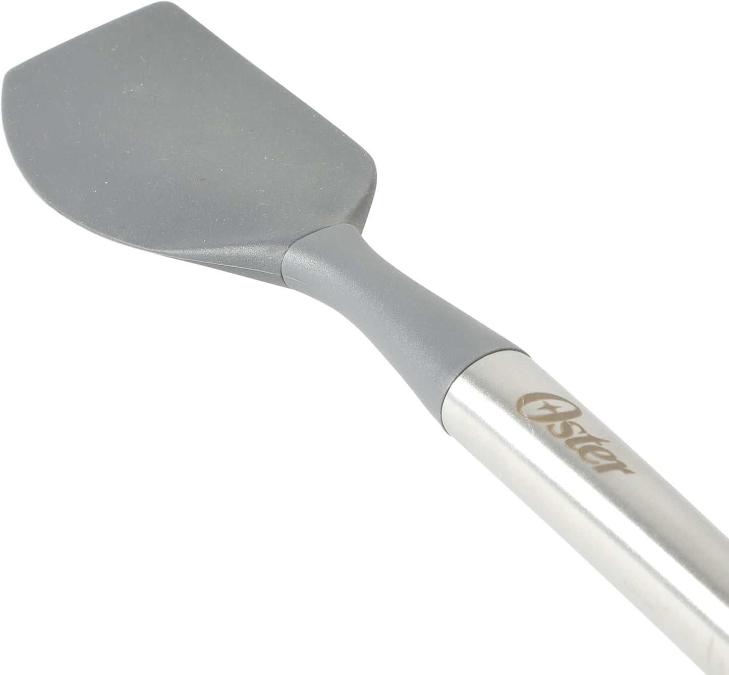 Oster Chadswyck 8” Can Opener, Stainless Steel Manual Can Opener with Soft Grip Handles, Smooth Edge Cutting, Dishwasher Safe