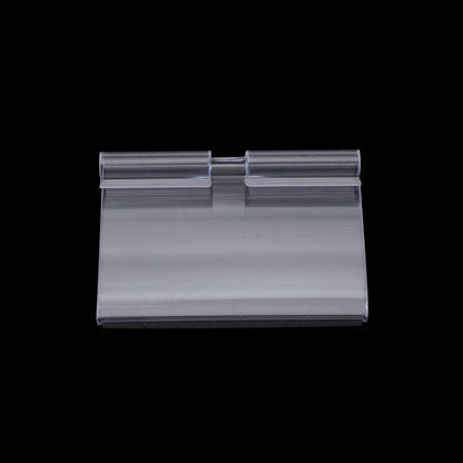 50pcs Labels for Storage Bins Plastic Label Clip, Basket Labels Clip On Wire Shelf Price Label Holder Merchandise Sign Display Holder, 50pcs Label Insert Included (1.96IN*1.65IN)
