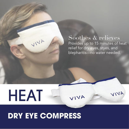 Viva Moist Heat Eye Mask | Microwave Activated | Quick& Soothing Relief | Reusable, Washable