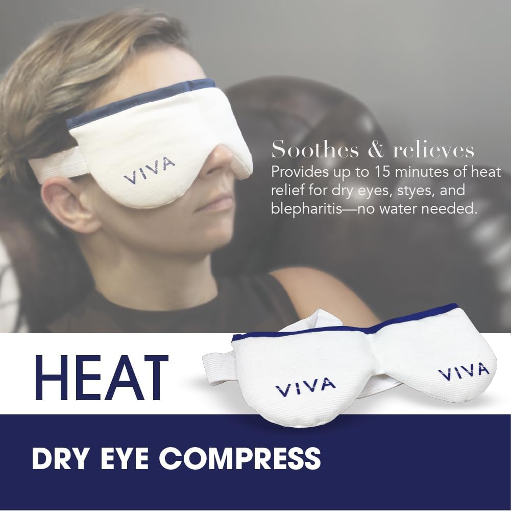 Viva Moist Heat Eye Mask | Microwave Activated | Quick& Soothing Relief | Reusable, Washable