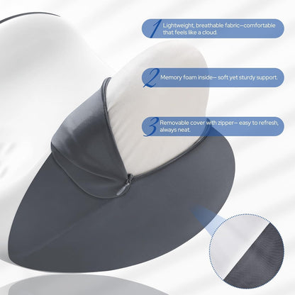 Knee Pillow for Side Sleepers, Memory Foam Leg Pillow, Blue | Ergonomic Leg Pillow for Side Sleeping, Heart-Shape Knee Wedge Pillow, Breathable Leg Elevating Pillow for Hip, Joints